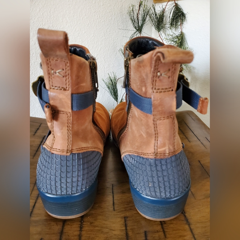 KEEN Morrison Mid Suede Leather Ankle Boots Brown Blue Like-New - Picture 6 of 15